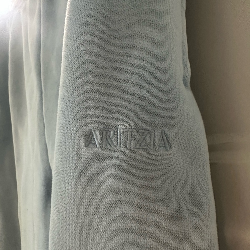 Aritzia Indigo Effect Sweatfleece in Light Blue